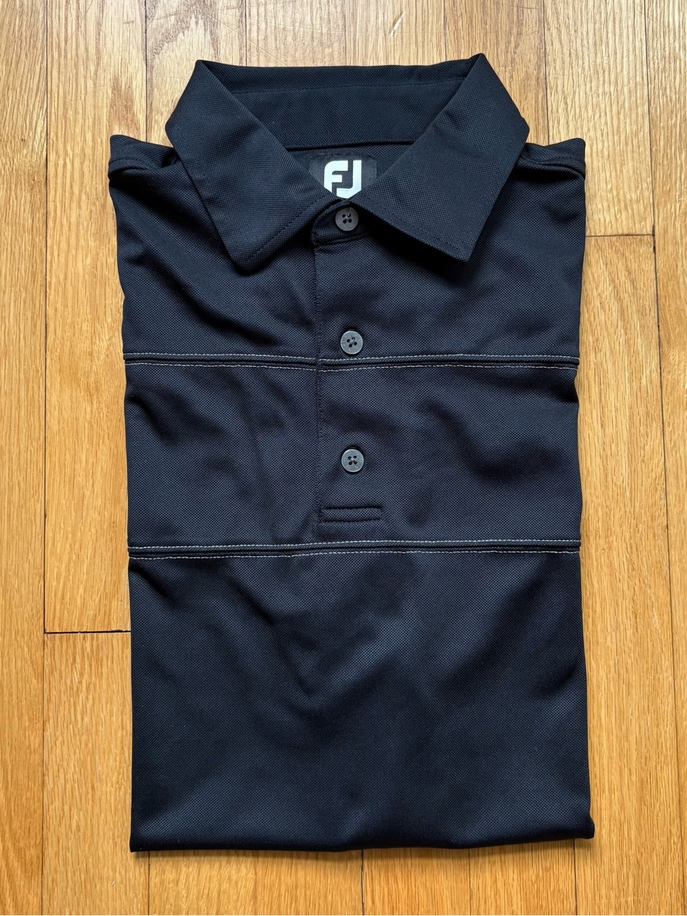 FootJoy Golf Men’s Short Sleeve Performance Polo Medium Black Tan